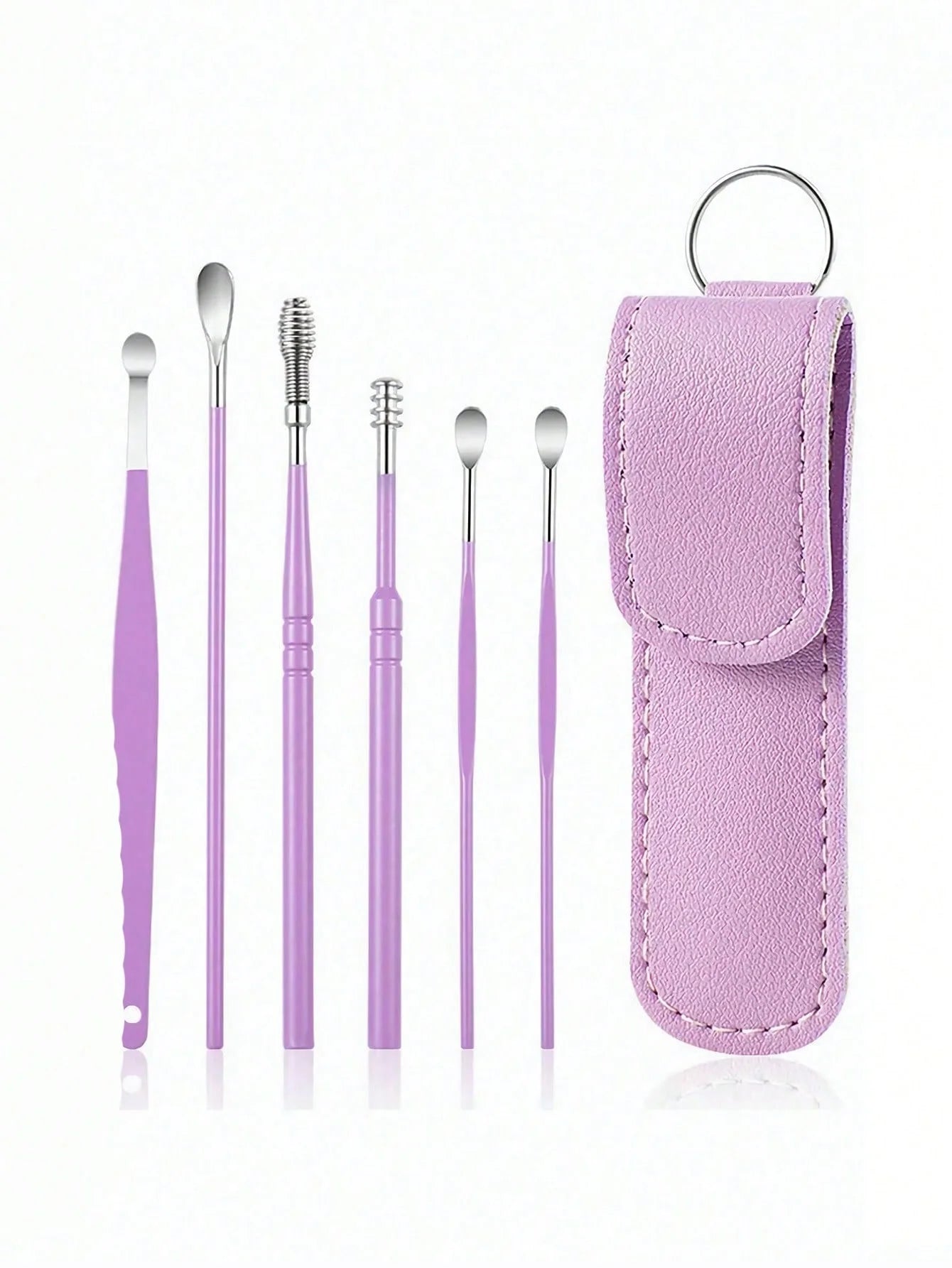 Stainless Steel Ear Cleaning Tool Kit with Storage Bag and Earwax Remover